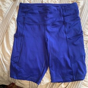 Lululemon cobalt biker shorts